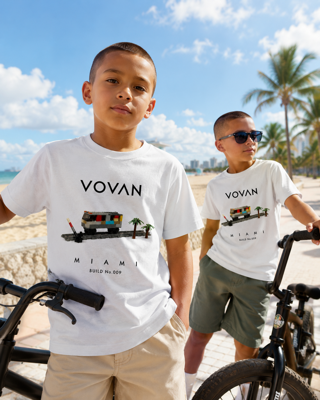 5. VOVAN MIAMI organic cotton kids T-shirt with original LEGO build design and premium kidswear look
